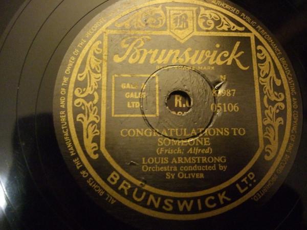 Louis Armstrong - Congratulations To Someone / Sit Down, You're Rocking The Boat