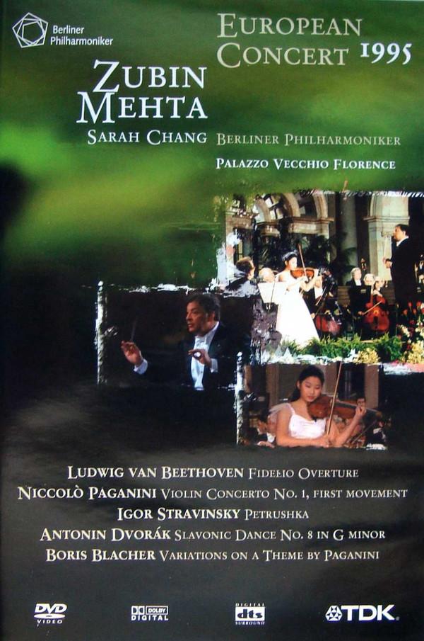 Ludwig van Beethoven, Igor Stravinsky, Niccolò Paganini, Berliner Philharmoniker, Antonín Dvořák, Boris Blacher, Zubin Mehta, Sarah Chang - European Concert 1995 - Palazzo Vecchio Florence