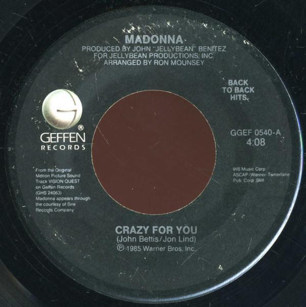 Madonna - Crazy For You / Gambler