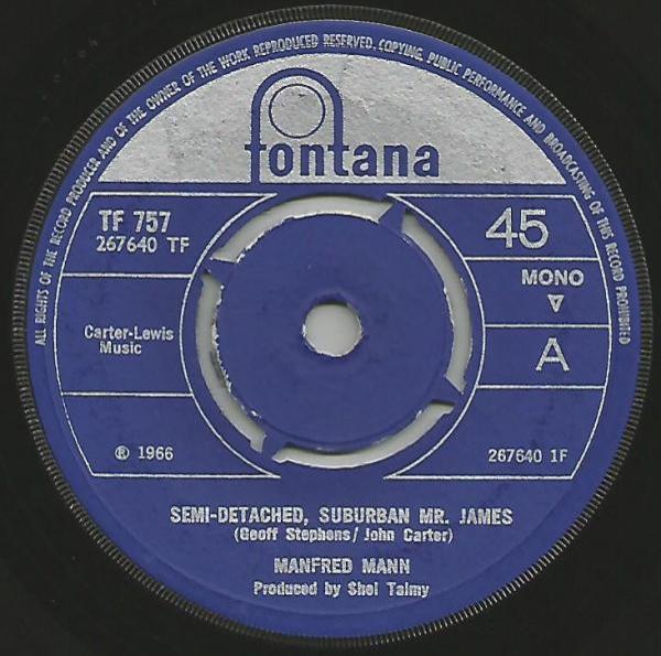 Manfred Mann - Semi-Detached, Suburban Mr. James