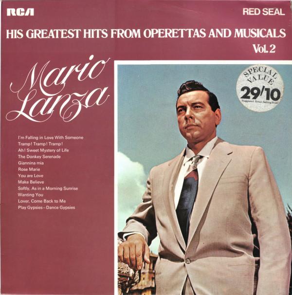 Mario Lanza - His Greatest Hits From Operettas And Musicals Vol. 2