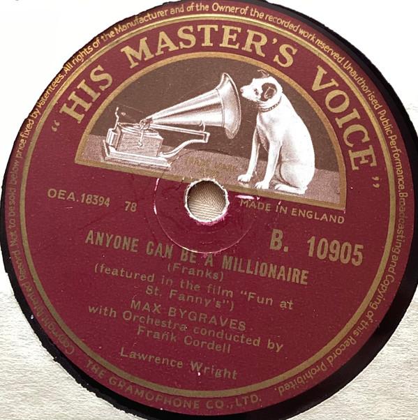 Max Bygraves - Anyone Can Be A Millionaire / Gretna Green