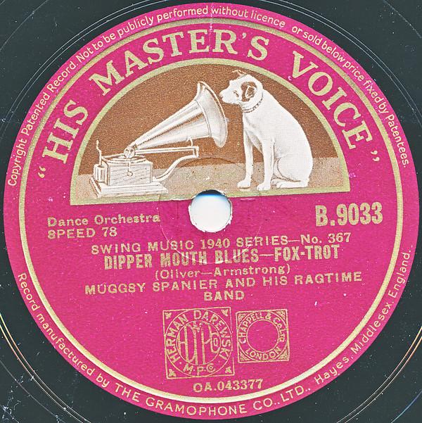 Muggsy Spanier's Ragtime Band - Dipper Mouth Blues / Big Butter And Egg Man