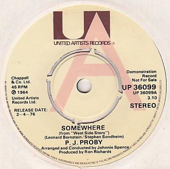 P.J. Proby - Somewhere