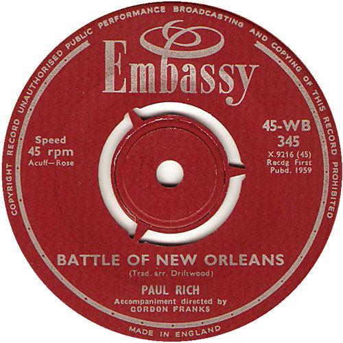 Paul Rich, Bud Ashton - Battle Of New Orleans / Peter Gunn
