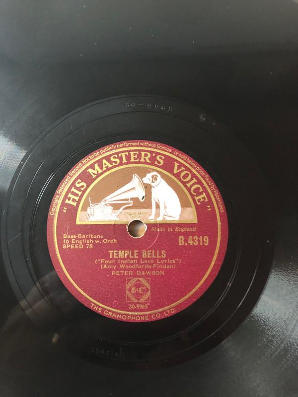 Peter Dawson - Temple Bells / Less Than The Dust