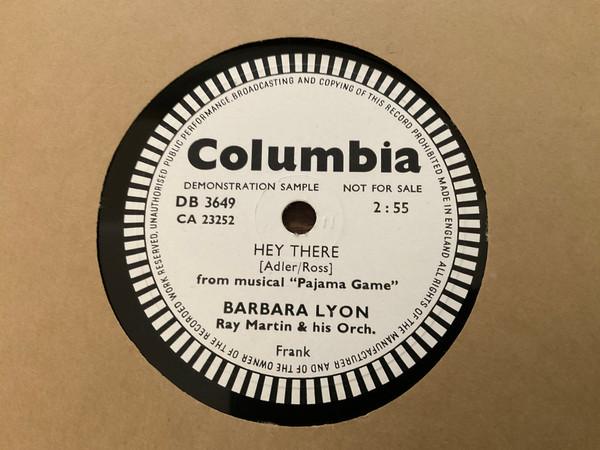 Ray Martin And His Orchestra, Barbara Lyon - Hey there 
