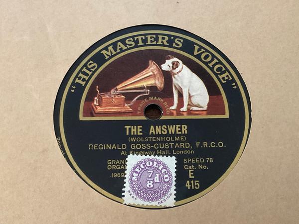 Reginald Goss-Custard - The Answer