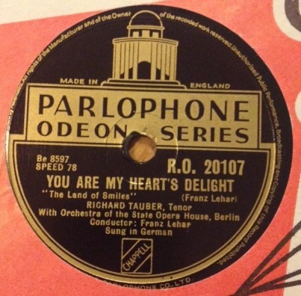 Richard Tauber, Mitglieder der Staatskapelle Berlin - You Are My Heart's Delight / Patiently Smiling