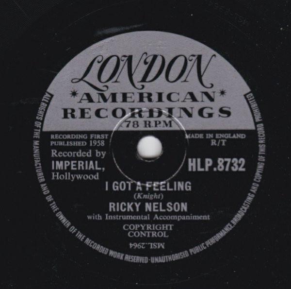Ricky Nelson (2) - I Got A Feeling / Someday