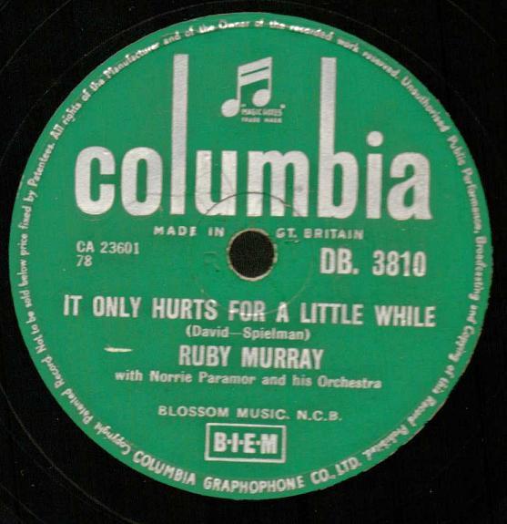 Ruby Murray - It Only Hurts For A Little While / Teddy O'Neil