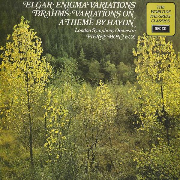 Sir Edward Elgar, The London Symphony Orchestra, Johannes Brahms, Pierre Monteux - Enigma Variations / Variations On A Theme By Haydn