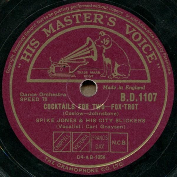 Spike Jones And His City Slickers - Cocktails For Two / Chloe