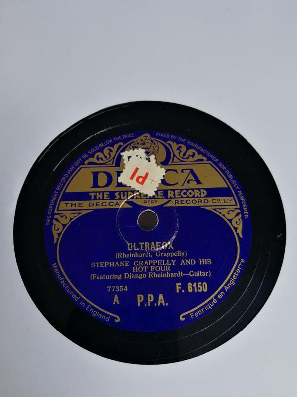 Stéphane Grappelli And His Hot Four - Ultrafox / I've Had My Moments