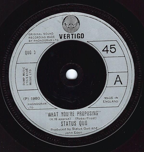 Status Quo - What You're Proposing