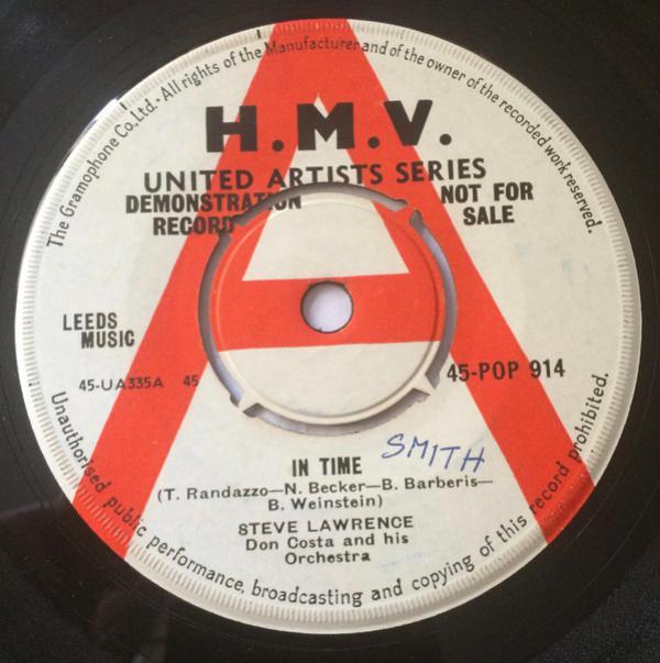 Steve Lawrence (2) - In Time / Oh How You Lied