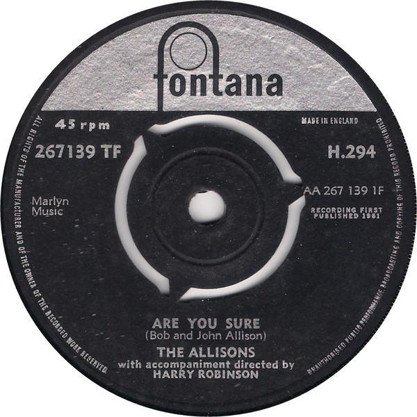 The Allisons - Are You Sure