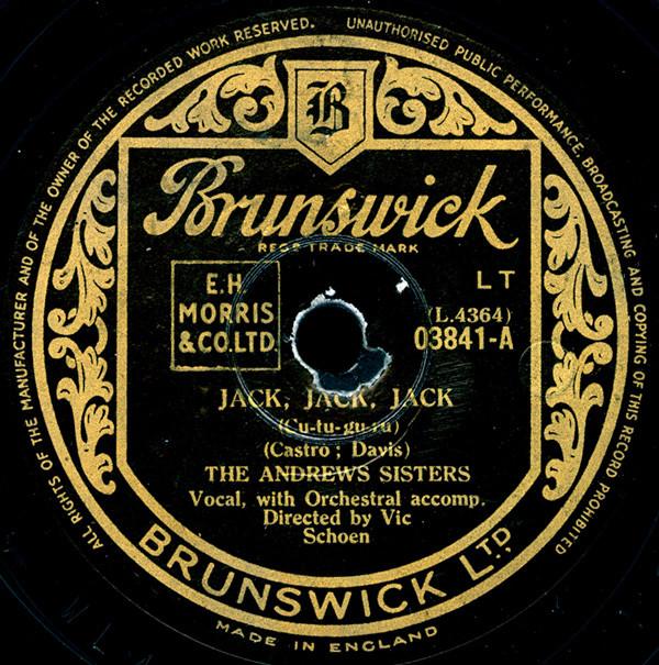 The Andrews Sisters - Jack, Jack, Jack / Too Fat Polka