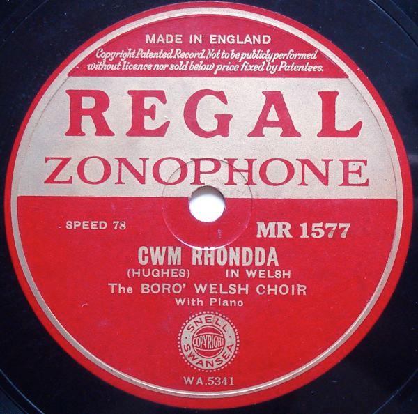 The Boro' Welsh Choir - Cwm Rhondda / Dyddiau Dyn Sydd Fel Glaswelltyn