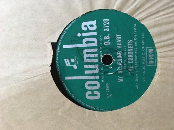 The Coronets, Norrie Paramor And His Orchestra - My Believing Heart / Lizzie Borden