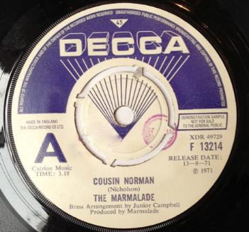 The Marmalade - Cousin Norman / Lonely Man