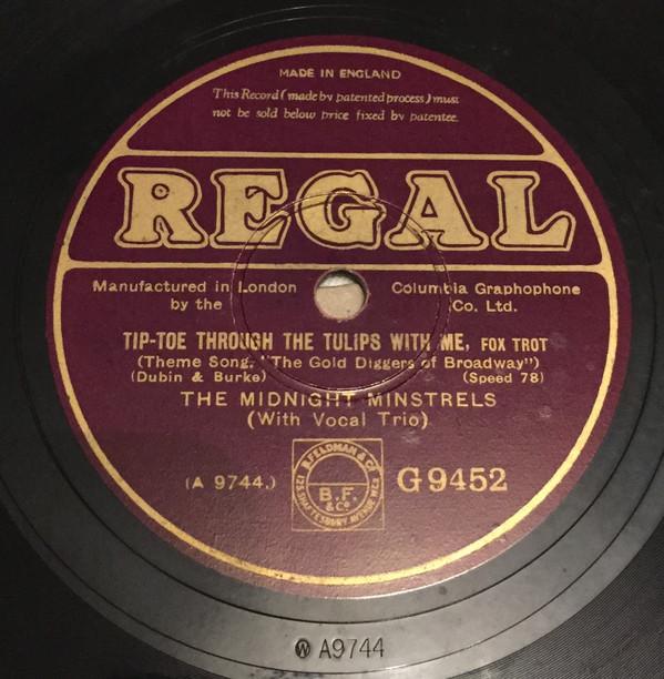 The Midnight Minstrels - Tip-Toe Through The Tulips With Me / Painting The Clouds With Sunshine