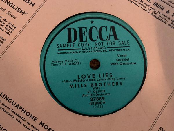 The Mills Brothers - Love Lies / Be My Life’s Companion 
