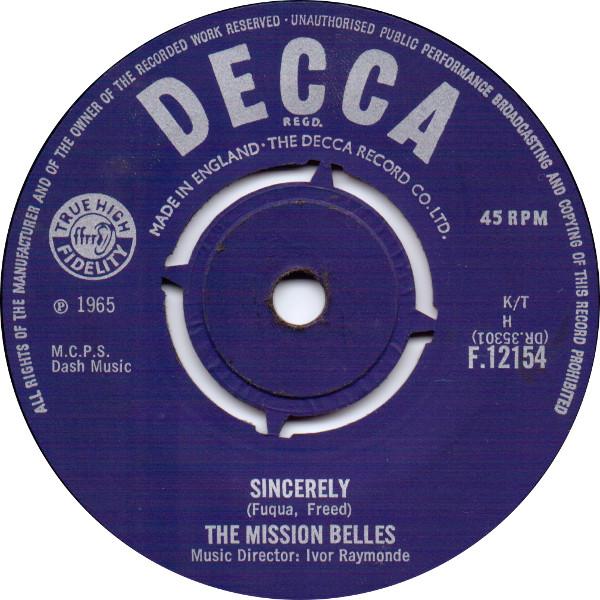 The Mission Belles - Sincerely