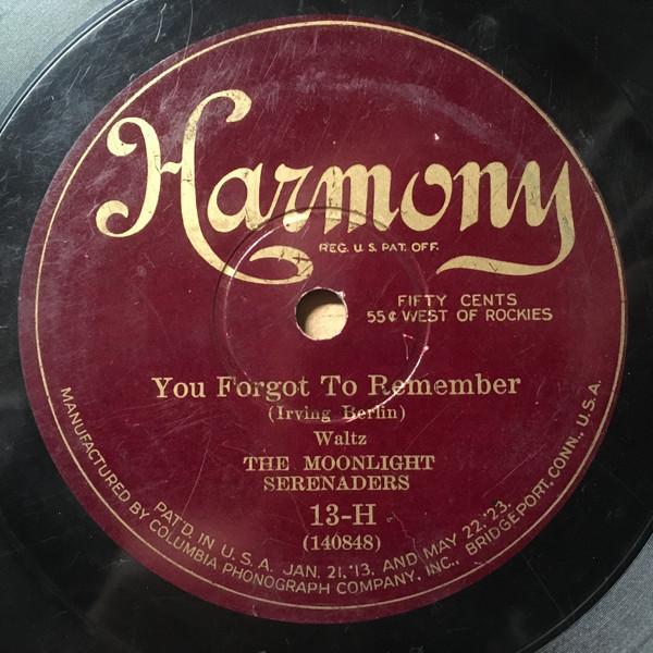 The Moonlight Serenaders (2) - You Forgot To Remember / Sometime