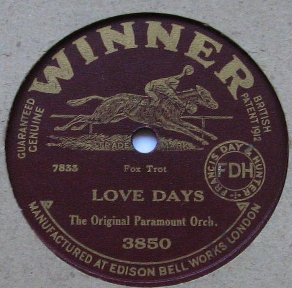 The Original Paramount Orchestra, Hurlingham Club Orchestra - Love Days / Blue