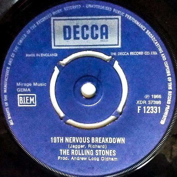The Rolling Stones - 19th Nervous Breakdown / As Tears Go By