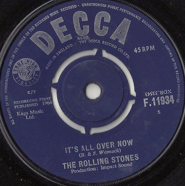 The Rolling Stones - It's All Over Now / Good Times, Bad Times