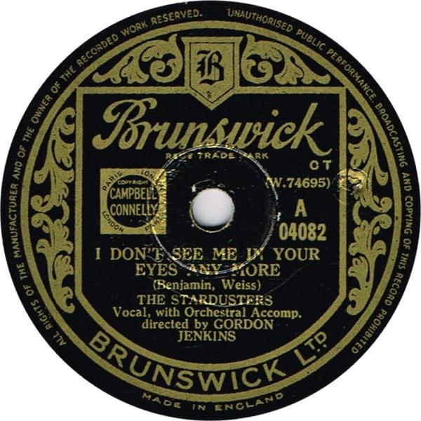 The Stardusters, Gordon Jenkins And His Orchestra - I Don't See Me In Your Eyes Any More / Again