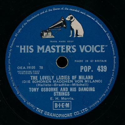 Tony Osborne And His Orchestra - The Lovely Ladies Of Milano / The Lights Of Lisbon
