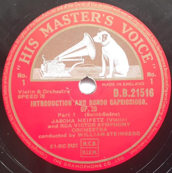 William Steinberg, Jascha Heifetz, RCA Victor Symphony Orchestra - Introduction And Rondo Capriccioso, Op. 20