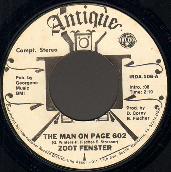 Zoot Fenster - The Man On Page 602 / Vinegar In My Wine